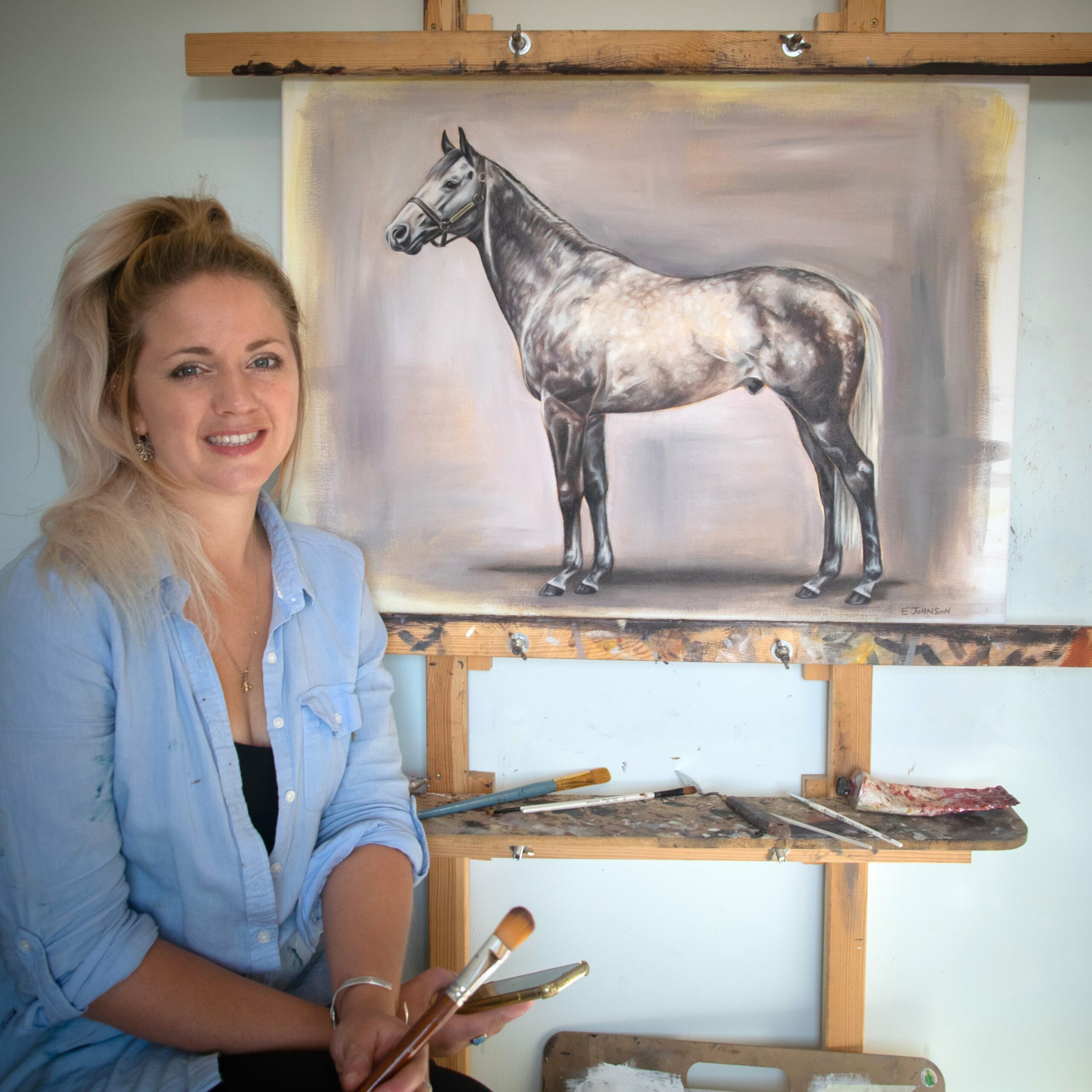 Emily Johnson Fine Art with custom horse portrait